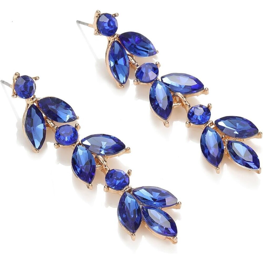 Dangle Earrings Rhinestone Crystal Women Bridal Party Prom Jewelry